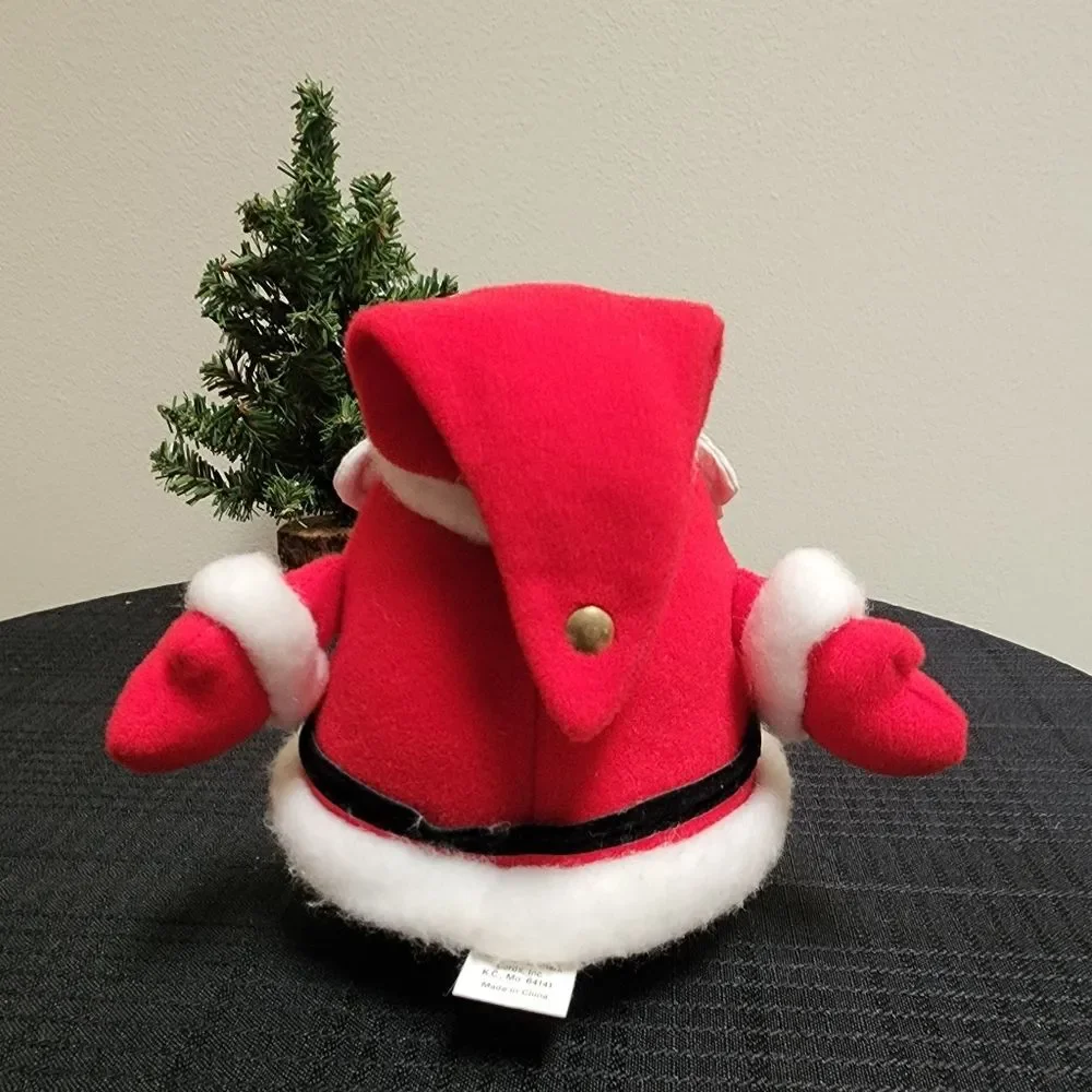 1982 Hallmark Santa Claus Felt Plush with Bean Bag Bottom & Legs